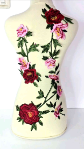 bordir set rose flower bordir bunga