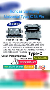 Konektor Cas Type C Samsung Galaxy A205 A20 A21 A30 A40 A50 A70 A14 M20 M30 Universal Android Ori