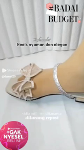 sendal wanita heels hak 3cm dengan model cantik tarbaru