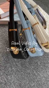 ZIVAZIA Tas Bahu Wanita Gibrella Bags Shoulder bag Bahan Tweed Tas Ketiak Tas Bulan Tas Lingkaran