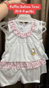 3 PAIRS Ruffles-Balloon Terno fit to Petite Baby Girls 0-9 months | Daily Wears