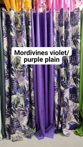 3in1 ring curtain mordi vines critona cotton (semi blockout curtain)