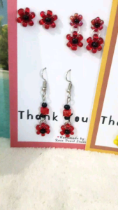Set of 3 Handmade Beads Earrings Handmade (Rose Pearl Studios)