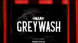 หมึกสักDynamic Grey Wash ชุดขวด4ออนซ์(4ขวด)+สารละลายผสม4ออนซ์
