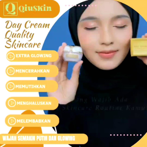 QiuSkin Day Cream Brightening And Extra Glow Skin Skincare pemutih kulit Wajah dan glowing