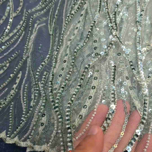 bahan kain tulle khorea full payet mewah/ tille brokat mewah/ bakal kain kebaya wanita