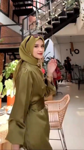 Dress Terbaru Kondangan Venya Satin Fendisilk Mewah Jumbo M L XL