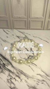 Kate Big Pearl Combination Necklace Kalung Mutiara Jumbo Besar Choker Korea Handmade Fashion