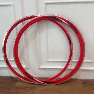 (VELG ODESSY / 700c / 32H / 3.8cm / MERAH BRAKELINE) Velg Sepeda Fixie Roadbike 700 C Lubang 32 H Alloy