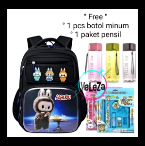 Ransel Anak Sekolah SD Karakter Labubu Monster Terbaru Printing Tas Ransel