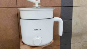 Nồi Lẩu Điện Mini Đa Năng 2 Tầng TEKKIN TI-20A 1.6L Lòng Nồi Chống Dính Lẩu Chiên Xào Bảo Hành 12 Tháng