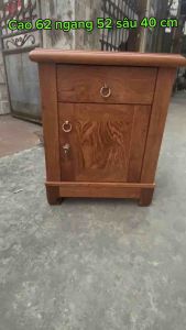 Tủ đầu giường gỗ hương đá cánh mở có khoá(có hộc ẩn dùng nam châm)