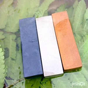 BATU ASAHAN PISAU BERKUALITAS asli alam satu set isi 3 biji ukuran 14x4x3 asahan gunung asli bogor