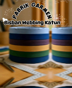 TALI GESPER WEBING BISBAN KATUN ROLLAN 30 YARD GULUNGAN KANVAS TEBAL