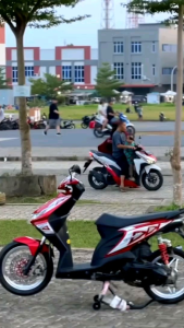 Stiker Striping Decal Body Motor Honda Beat Karbu New Motif Rare Simple Glitch Free Sticker Set