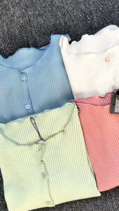 Cardigan Waffle Crop Neci Cardigan Rajut crop fastelly atasan wanita Termurah