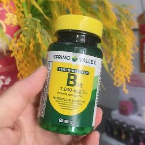 [Made in USA]  Spring Valley Timed-Release Vitamin B12 1000 mcg. 60 viên
