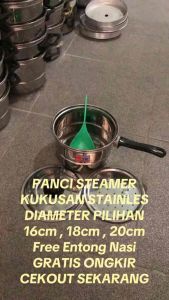 Panci Kukus/Panci Susu/Steamer Mini Stainles Free Entong