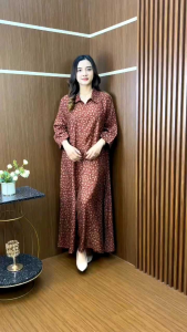 DRESS MELISA//GAMIS HAWET RAYON MOTIF BUNGA//DASTER AMANDA PANJANG TERBARU LENGAN PANJANG