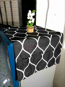 Taplak kulkas kain katun motif Taplak kulkas 1 pintu dan 2 pintu
