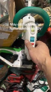 Máy cắt tỉa hàng rào National nhật bãi 12v sử dụng chân pin phổ thông lưỡi sắc bén