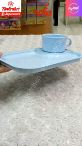 ชุดคอฟฟี่เบรค 10นิ้ว ชุดอาหารว่าง 10นิ้ว ยกโหล ยี่ห้อฟลาวเวอร์แวร์ ผลิตจากศรีไทยซุปเปอร์แวร์(6ชุด)