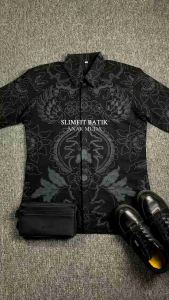 KEMEJA BATIK SLIMFIT MODERN || KEMEJA BATIK PRIA LENGAN PANJANG BATIK SOLO HALUS || KEMEJA BATIK DENGAN LAPISAN FURING