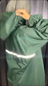 Jas hujan setelan rok bahan PVC 025 anti rembes elastis