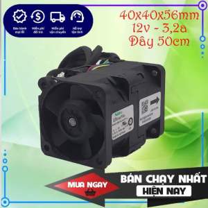 Quạt đôi phản lực turbo Nidec 12v 320a 4cm (40x40x56mm) chính hãng mới