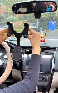Mobile Phone Holder Jepit Spion Tengah Mobil GEN 6 Model Cengkram Flexible 360 Derajat Rotation / Car Phone Holder GEN 6