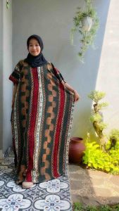 BatikIsaa Longdress Lowo Cap Bunga Rayon Premium Super LD 150 PJ 140