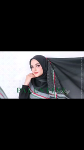 Hijab Segiempat Motif Palestine All Brand Ukuran Standar Dan Syari