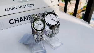 ĐỒNG HỒ ĐÔI CHÍNH HÃNG Movado 3600257 & 3600433 Quartz White Dial Sapphire Silver Stainless Steel For Couple