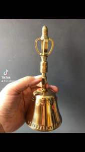 Chuông Lắc Cầm Tay Bằng Đồng Vàng