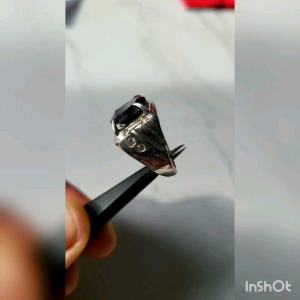 CINCIN PERMATA SERAI HITAM ASLI PERMATA BATU STONE FOR RING CINCIN HIGH QUALITY GERM STONE