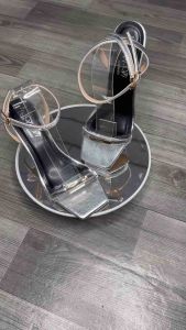 Giày Sandal Nữ - Quai Ngang Gắn Khoá Quai Cài Gót Cao 7cm (SD02)