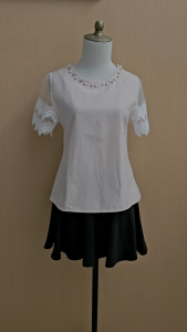atasan wanita pink muda pastel salem S cewek MEWAH blouse lengan pendek cute