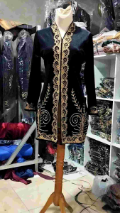 kebaya bludru kartini ibu besan muslim bordir stik tunik bunga