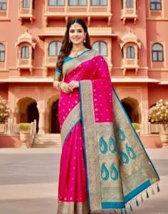 💖 Banarasi Silk! ผ้าไหมพาราณสีแท้ สำหรับตัดชุดส่าหรี ผ้าคุณภาพดีจากอินเดีย