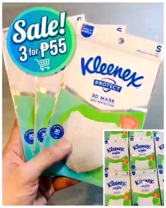 Kleenex 3d mask 360 degree protection 99% Bacteria & Particle Filtration face mask.