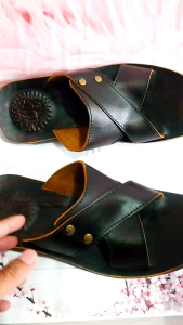 SANDAL KULIT PRIA ( GARANSI KULIT SAPI 100% ) MODEL 4043 COKLAT ( PREMIUM HIGH QUALITY )