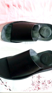 SANDAL PRIA FULL KULIT SAPI 100% SAMPAI ALAS KAKI KODE 4030 HITAM ( PREMIUM QUALITY )
