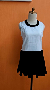 atasan wanita putih LYCHEL cewek M kutung MEWAH blouse