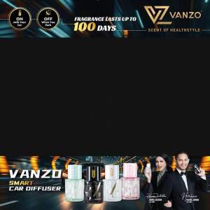 VANZO首款智能汽车香薰机| VANZO Smart Car Diffuser New Generation Healthy Premium Air Fresherner 120ml Refillable