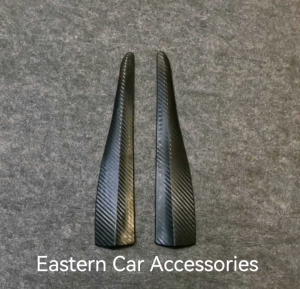 1set 2pcs Car Bumper Corner Rubber Strips 3D Carbon Anti-scratch Guard Side Corner Edge Protection