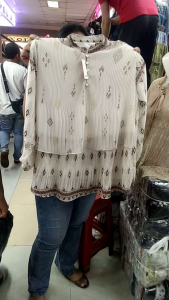 ATASAN BLUESE KAMEJA CERUTY BUNGA COMBINASI KANCING KRAH SANGHAI SLIMFIT PREMIUM IMPORT MODEL KOREA-GEMBUL FASHION