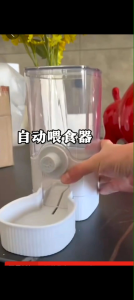 Automatic pet feeder猫咪饮水机兔子食盆狗狗挂式水壶自动喂食喂水器狗宠物猫喝水用品