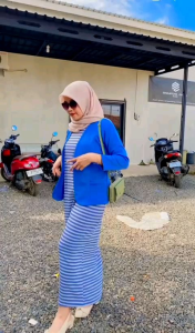 Inner Dress Tanpa Lengan Bahan Rib Knit premium Inner Panjang Terbaru