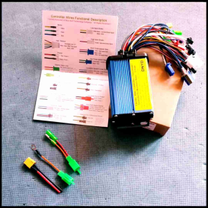 CONTROLLER SEPEDA LISTRIK UNIVERSAL 36V-64V 350W-500W BLDC BRUSHLESS WARNA BIRU KONTROLER 36V 42V 48V 52V 60V 64V 250W 350W 400W 500W CONTROLER MODUL E-BIKE FITUR 3 SPEED CRUISE CONTROL MUNDUR ALARM PEDAL ASSIST SPAREPART UWINFLY EXOTIC GODA GENIO SELIS