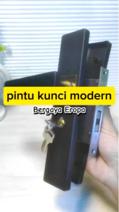 HANDLE PINTU RUMAH 1SET HITAM MINIMALIS 25 CM /1set kunci pintu rumah KOTAK